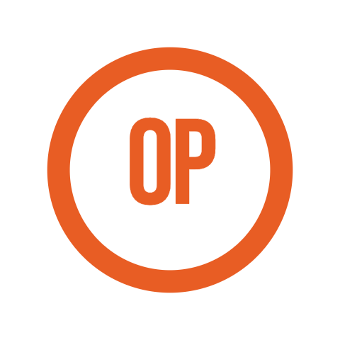OUTPLAY OP ring logo in orange on black